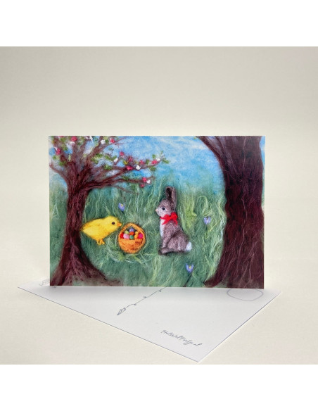 Ansichtkaart pasen Het Wol Feetje