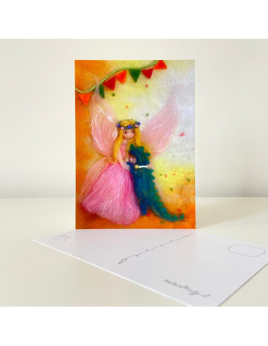 Ansichtkaart feest fee Het Wol Feetje