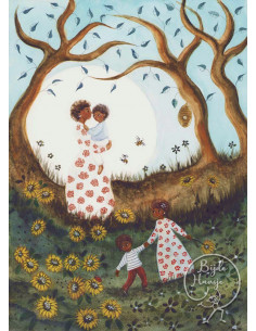 Ansichtkaart zomerse dag Bijdehansje