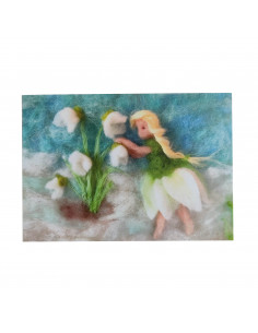 Ansichtkaart sneeuwklokjes Het Wol Feetje