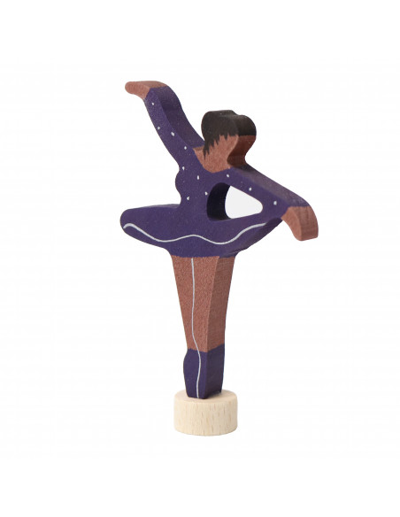 Ballerina steker paars voor verjaardagsring