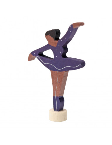 Ballerina steker paars voor verjaardagsring