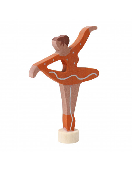 Ballerina steker oranje voor verjaardagsring