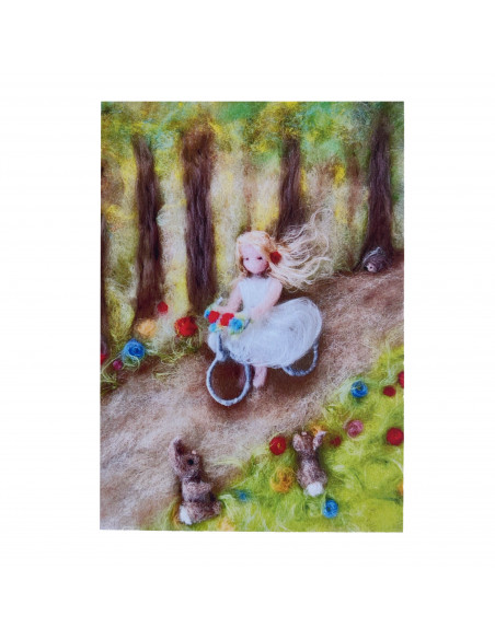 Ansichtkaart fietstocht Het Wol Feetje