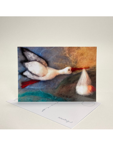 Ansichtkaart Ooievaar Het Wol Feetje