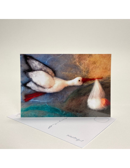 Ansichtkaart Ooievaar Het Wol Feetje