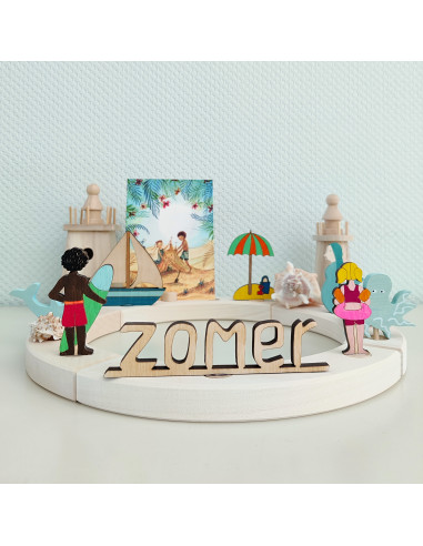 Meisje met zwemband steker