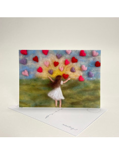 Ansichtkaart "ik verstuur liefde" Het Wol Feetje 2