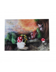 Ansichtkaart paddestoel kindje Het Wol Feetje