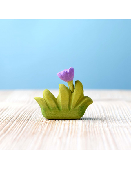 Klein gras met paarse bloem