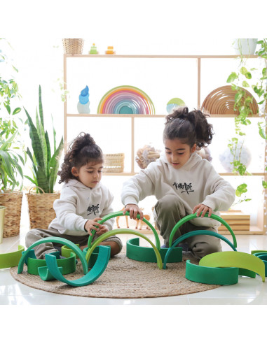 Regenboog groen donker