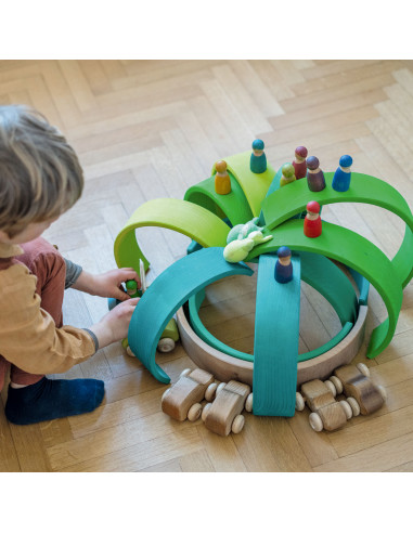 Regenboog groen donker