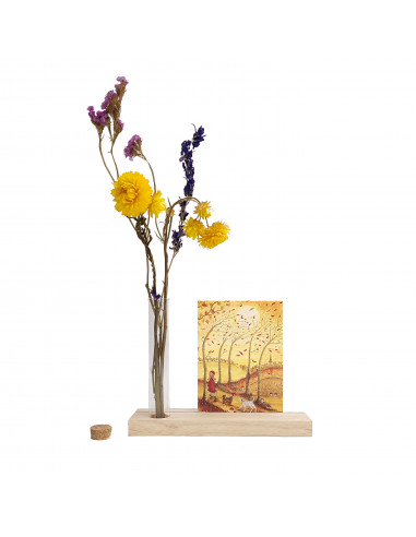 Kaarthouder met vaasje