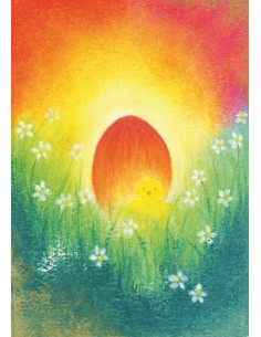 Ansichtkaart paasei Baukje Exler