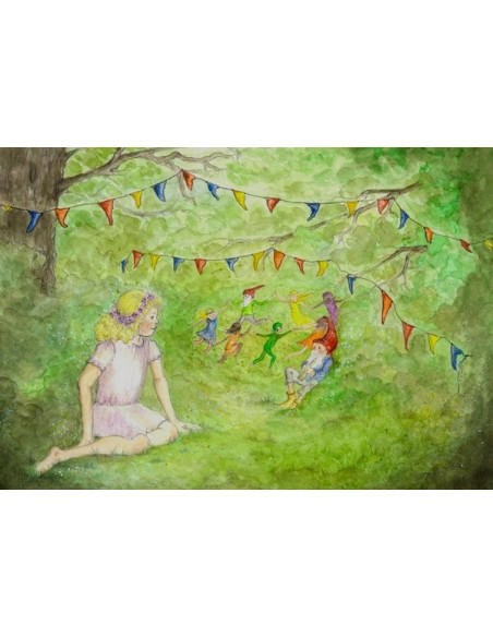 Ansichtkaart feest Margo Heine