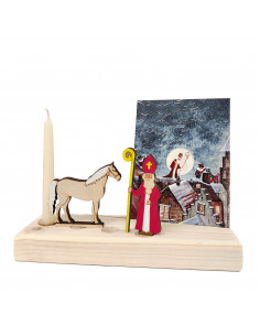 Ansichtkaart Sinterklaas op dak Bijdehansje 2