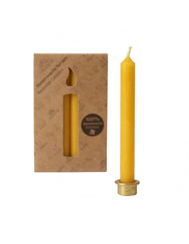 Bijenwaskaarsjes amber verjaardagsring