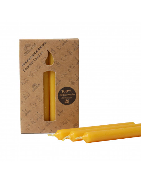 Bijenwaskaarsjes amber verjaardagsring