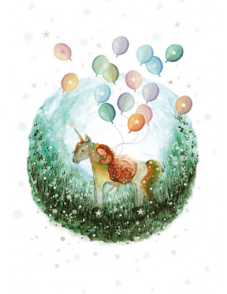 Ansichtkaart eenhoorn Bijdehansje