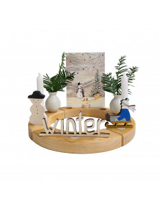 Ansichtkaart sneeuwpop Bijdehansje 2