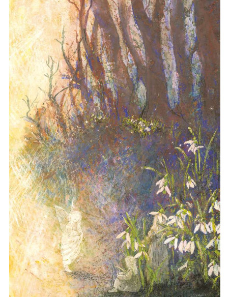 Ansichtkaart sneeuwklokjes Daniela Drescher