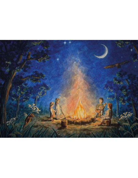 Ansichtkaart kampvuur Raphaela Berendt