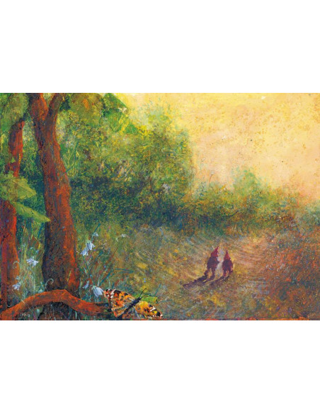 Ansichtkaart dwergenbos Daniela Drescher