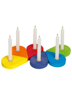 Regenboog kaarshouders 2