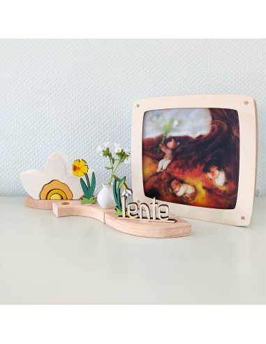 Wortelkinderen plaat voor in seizoenslamp Het...