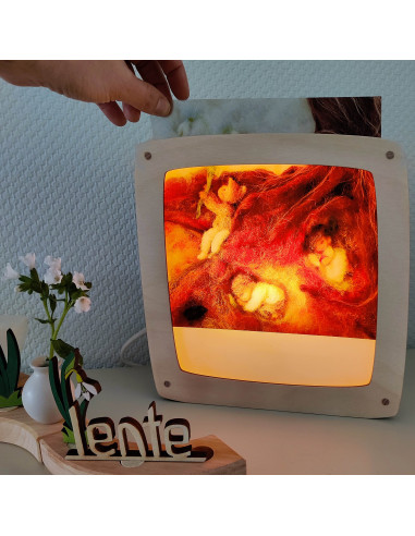 Wortelkinderen plaat voor in seizoenslamp Het...