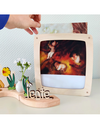 Wortelkinderen plaat voor in seizoenslamp Het...