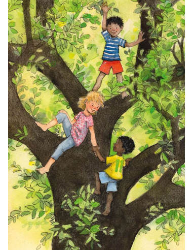 Ansichtkaart bomen klimmen Sanne Dufft