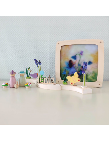 Lente bloemen plaat voor seizoenslamp Het Wol...