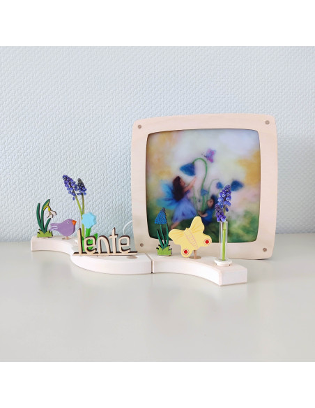 Lente bloemen plaat voor seizoenslamp Het Wol Feetje