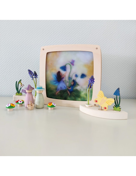 Lente bloemen plaat voor seizoenslamp Het Wol Feetje