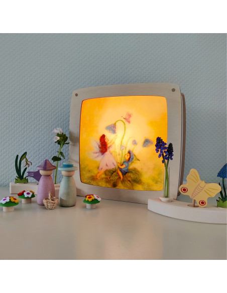 Lente bloemen plaat voor seizoenslamp Het Wol Feetje