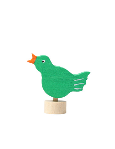 Zingende vogel steker voor verjaardagsring