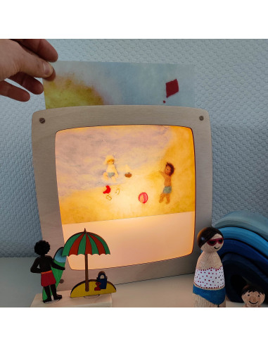 Zomer strand plaat voor seizoenslamp Het Wol...