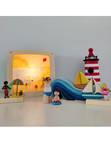 Zomer strand plaat voor seizoenslamp Het Wol...