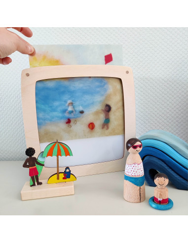 Zomer strand plaat voor seizoenslamp Het Wol...