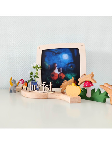 Herfst pompoen kaart voor seizoenslamp Het Wol...