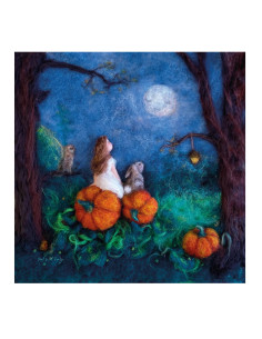 Herfst pompoen kaart voor seizoenslamp Het Wol Feetje
