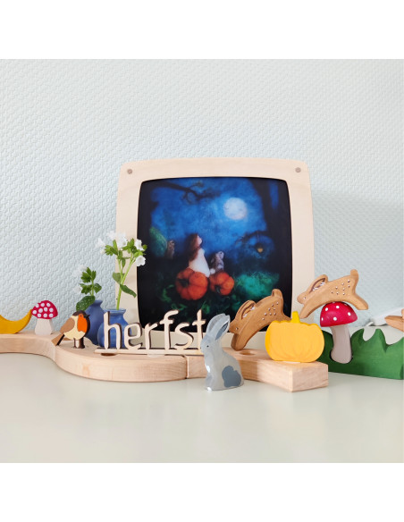 Herfst pompoen kaart voor seizoenslamp Het Wol Feetje