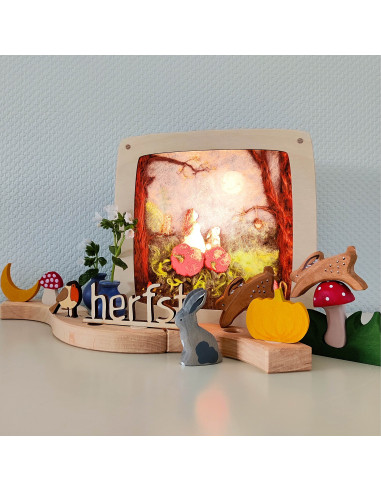 Herfst pompoen kaart voor seizoenslamp Het Wol...