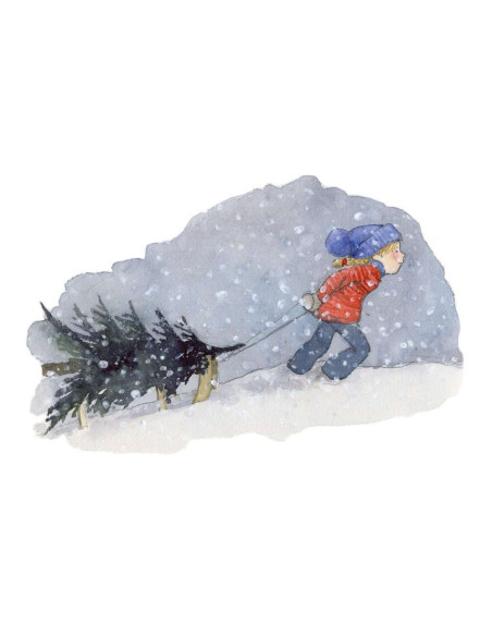 Ansichtkaart kerstboom Sanne Dufft