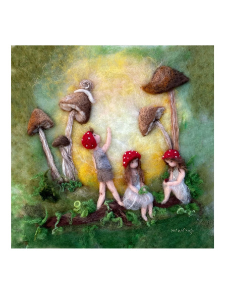 Herfst paddenstoelen kaart voor seizoenslamp Het Wol Feetje