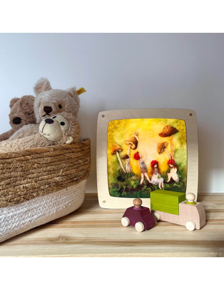 Herfst paddenstoelen kaart voor seizoenslamp Het Wol Feetje