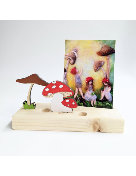 Ansichtkaart paddestoel vriendjes Het Wol Feetje