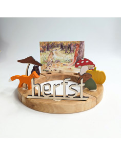 Ansichtkaart herfstbos Margo Heine 2