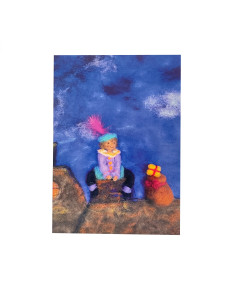 Ansichtkaart Pietje op het dak Het Wol Feetje